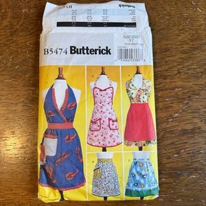 Butterick B5474 Vintage Apron Pattern in sizes: S, M L